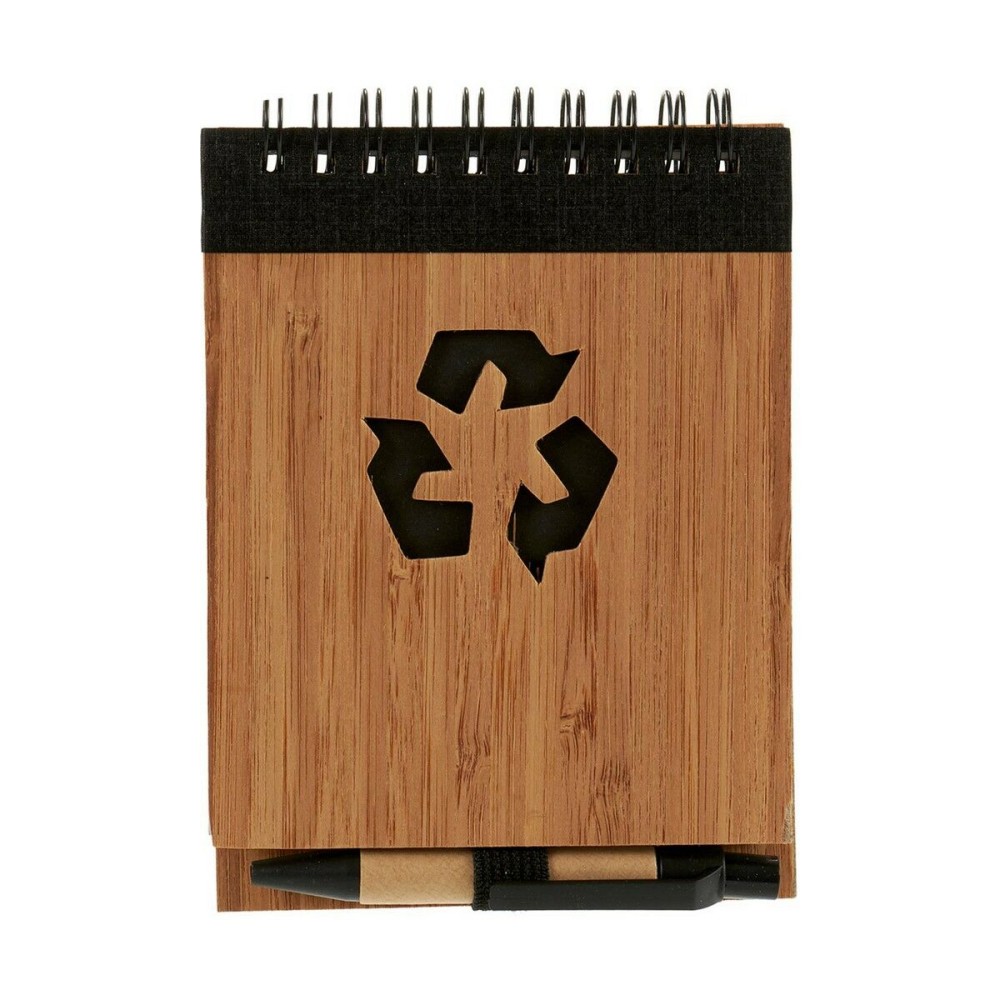 Cahier à Spirales avec Stylo Bambou 1 x 10 x 13 cm (24 Unités)