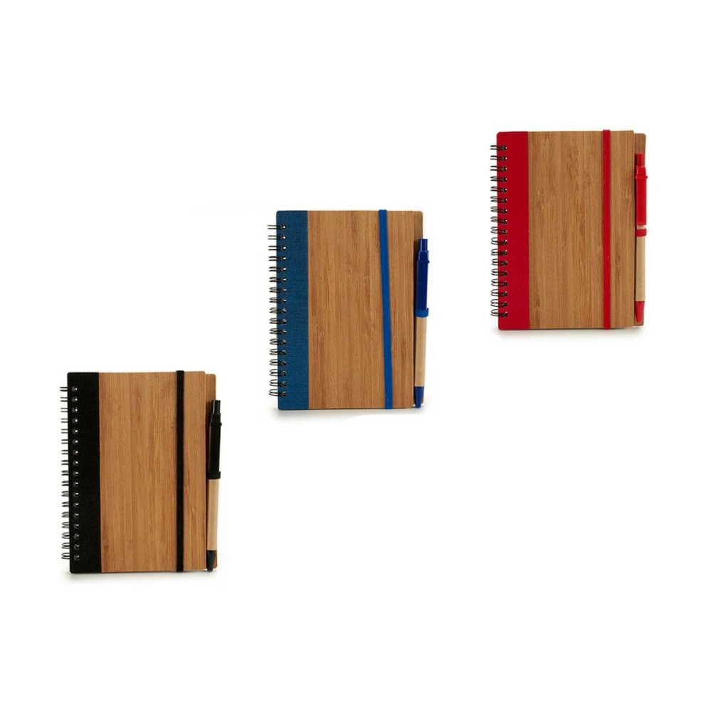 Spiral Notebook with Pen Pincello AR1810133 1 x 16 x 12 cm Bamboo (12 Units)