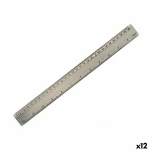 Lineal Pincello AR1607007 Silberfarben Aluminium 0,5 x 35,5 x 4 cm (12 Stück)