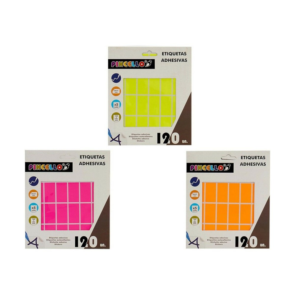 Adhesive labels Rectangular 20 x 37 mm (12 Units)