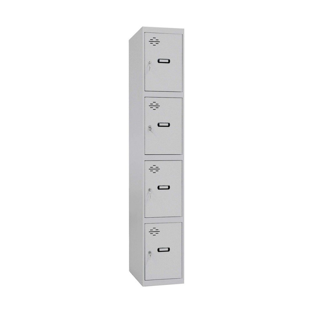 Locker Simon Rack Metal Light grey 4 compartments (180 x 30 x 50 cm)