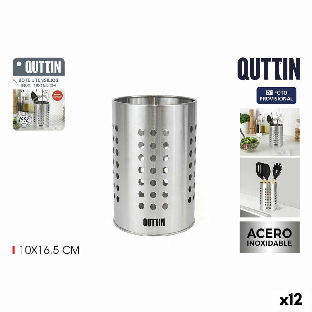 Pot pour ustensiles de cuisine Quttin 10 x 16,5 cm (12 Unités)