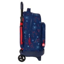 Schulrucksack mit Rädern Spider-Man Neon Marineblau 33 x 45 x 22 cm