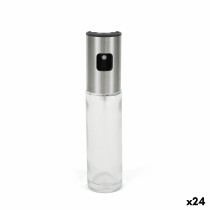 Ölfläschchen La Mediterránea Luxe Durchsichtig Silberfarben Glas 100 ml (24 Stück)
