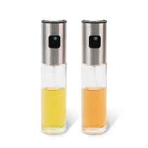 Ölfläschchen La Mediterránea Luxe Durchsichtig Silberfarben Glas 100 ml (24 Stück)