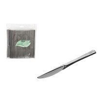 Wiederverwendbares Messerset Algon Silberfarben Kunststoff 20 cm 50 Stücke (12 Stück)