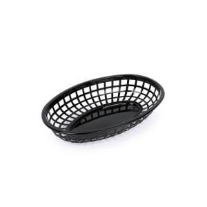 Brotkorb Schwarz Kunststoff Oval 24 x 15 x 4,5 cm (36 Stück)