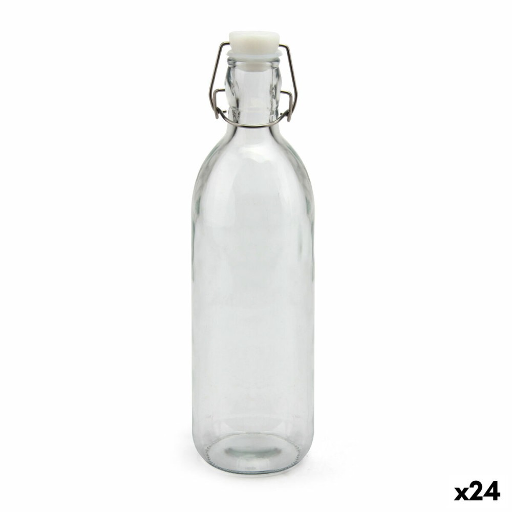 Glass Bottle La Mediterránea Glass 1 L (24 Units)
