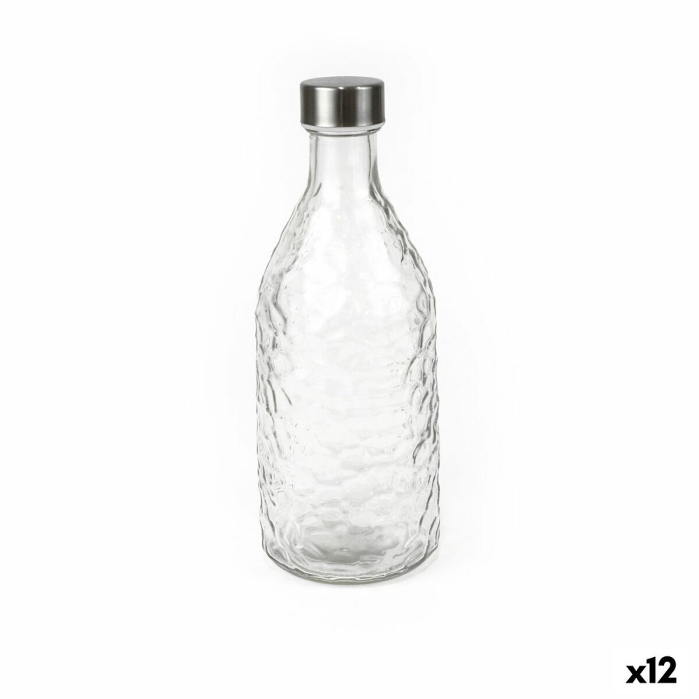 Glass Bottle La Mediterránea Metal Glass 1 L (12 Units)