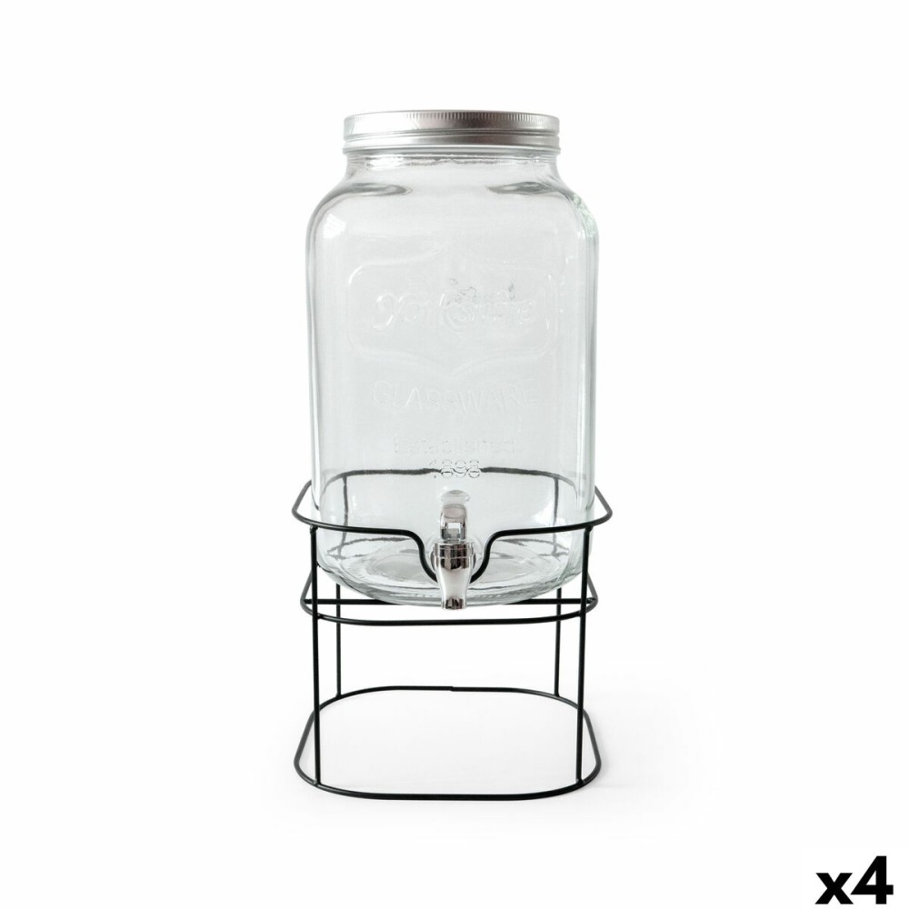Distributeur de boissons La Mediterránea Rustik Métal verre 8 L 22 x 22 x 37 cm (4 Unités)