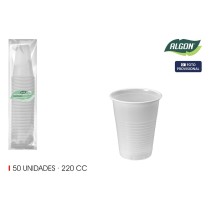 Set de Verres Algon Blanc 220 ml 50 Pièces (18 Unités)