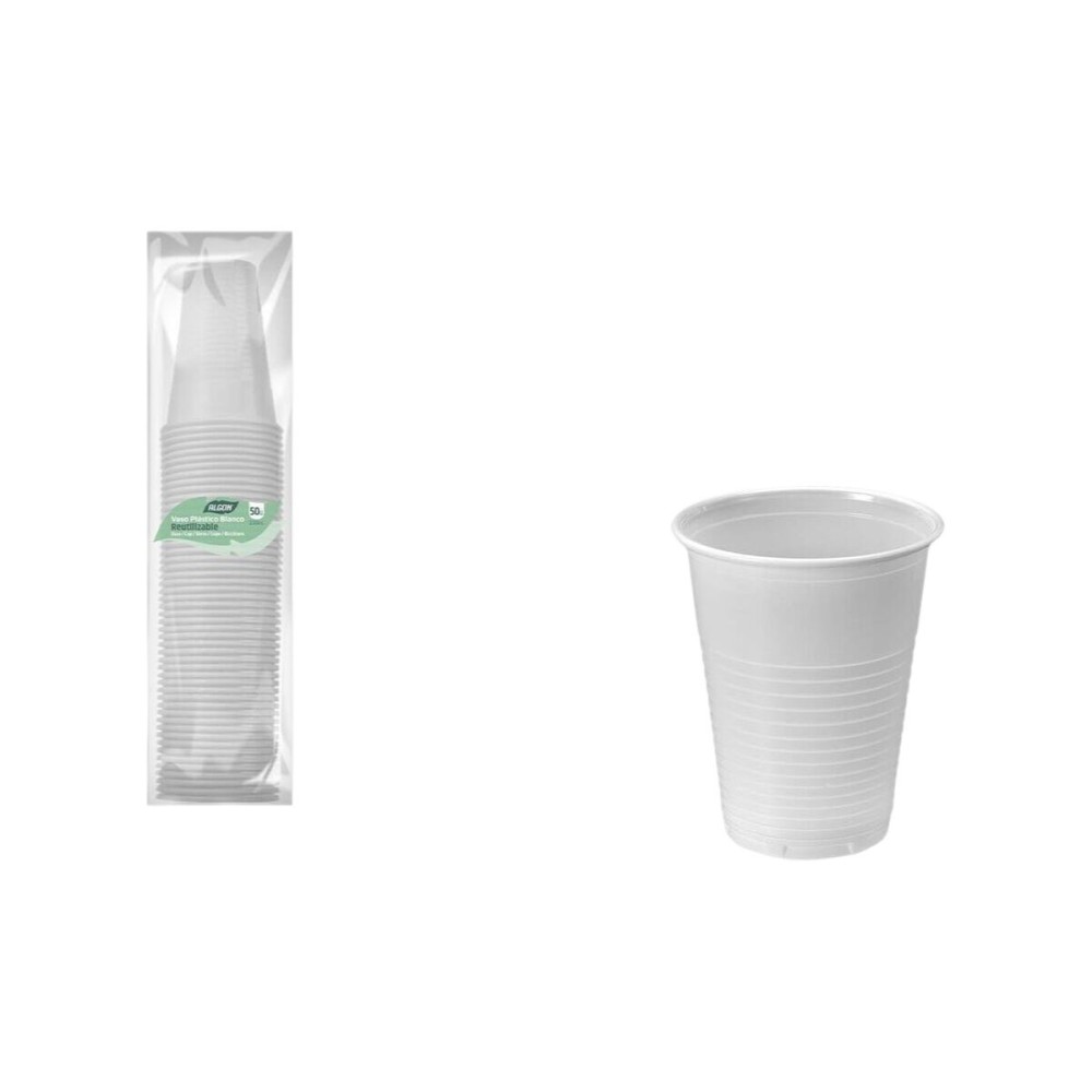 Gläserset Algon Weiß 220 ml 50 Stücke (18 Stück)
