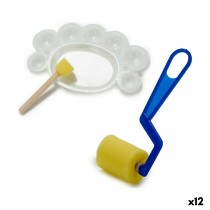 Ensemble pour activités manuelles Jaune Bleu Blanc Plastique (12 Unités)