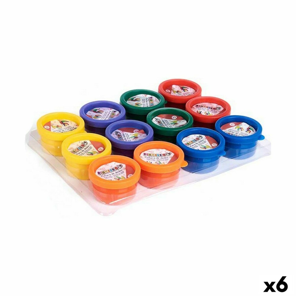 peinture pour doigts Lot Multicouleur 28 ml (6 Unités)