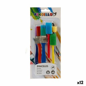 Paintbrushes Multicolour Set Sponge (12 Units)