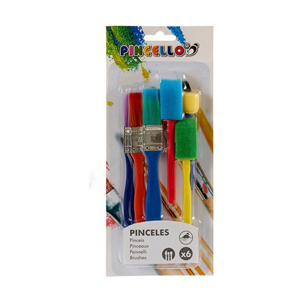 Paintbrushes Multicolour Set Sponge (12 Units)