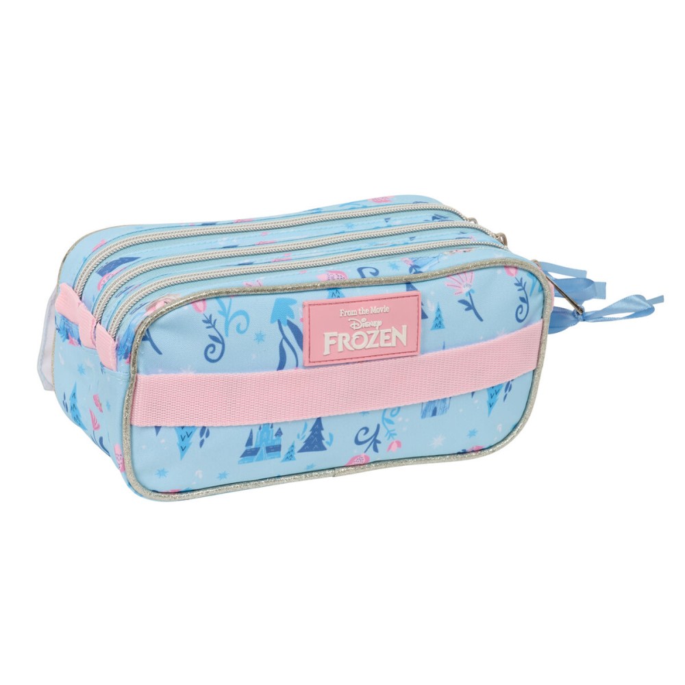 Dreifaches Mehrzweck-Etui Frozen Ice magic Hellblau 21,5 x 10 x 8 cm
