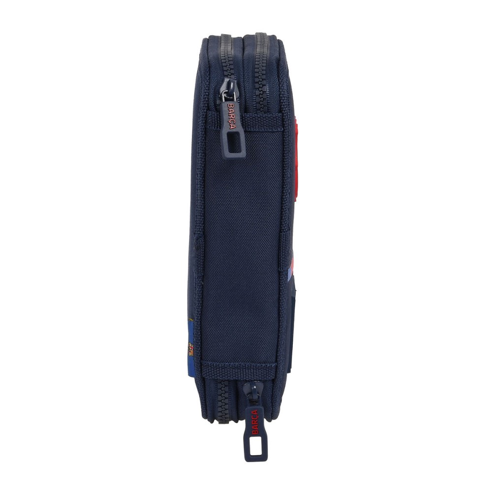 School Case with Accessories F.C. Barcelona Navy Blue 12.5 x 19.5 x 4 cm (28 Pieces)