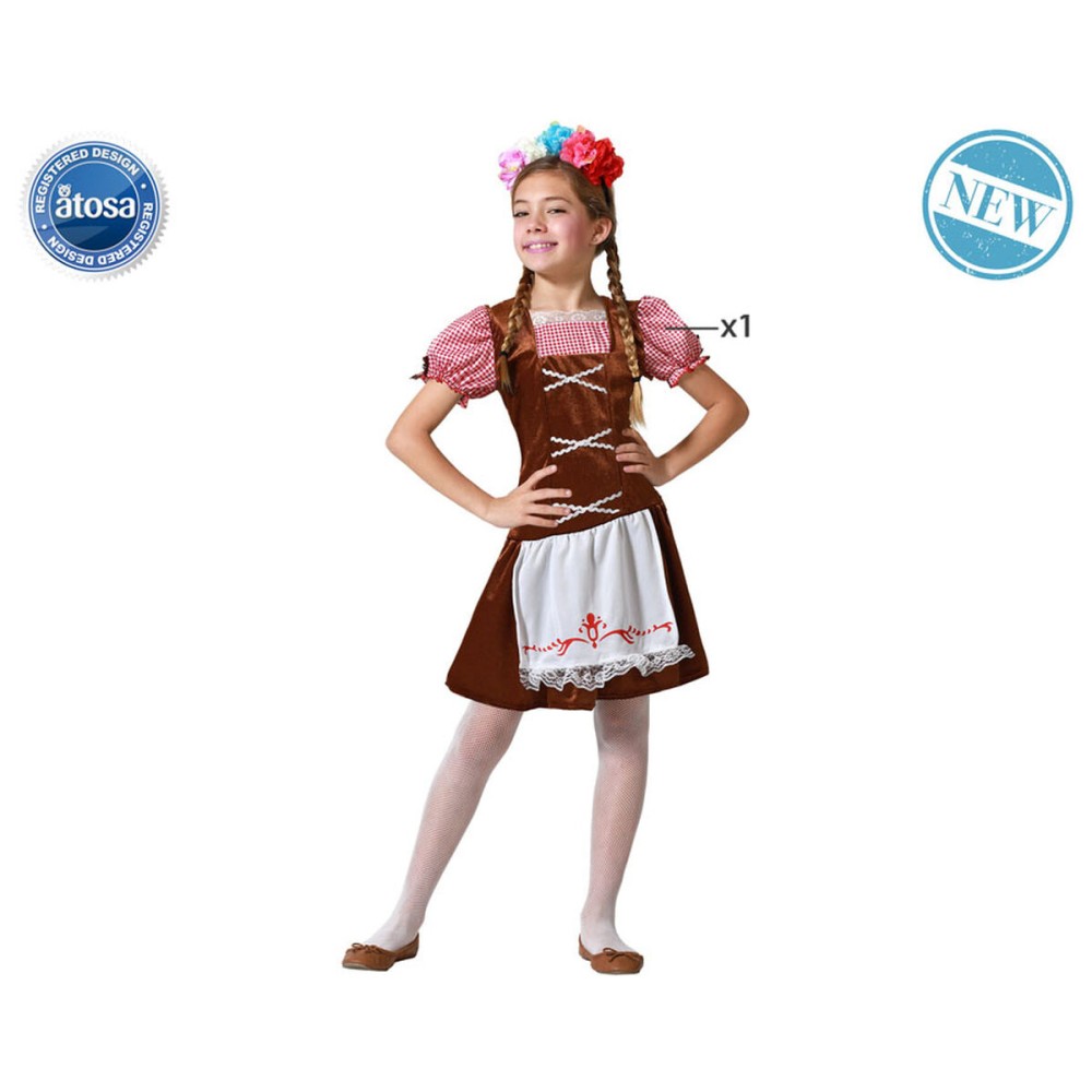 Children's costume Brown German Waitress