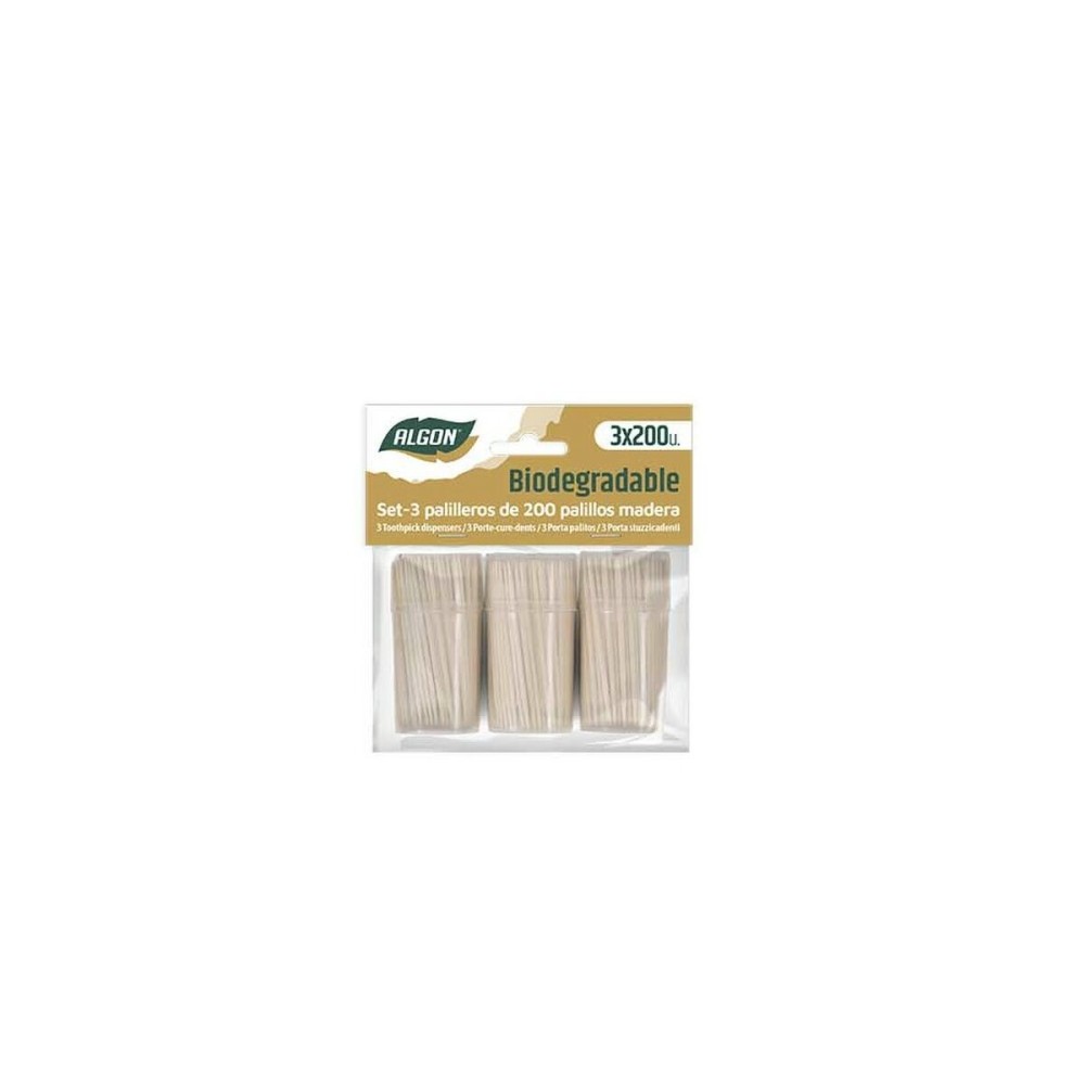 Cure-dents Algon Bois 600 Pièces (18 Unités)