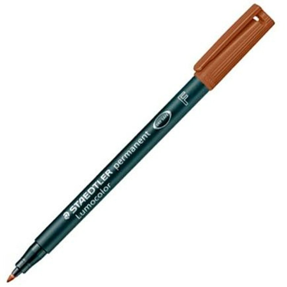 Permanent marker Staedtler Lumocolor Brown (10 Units)