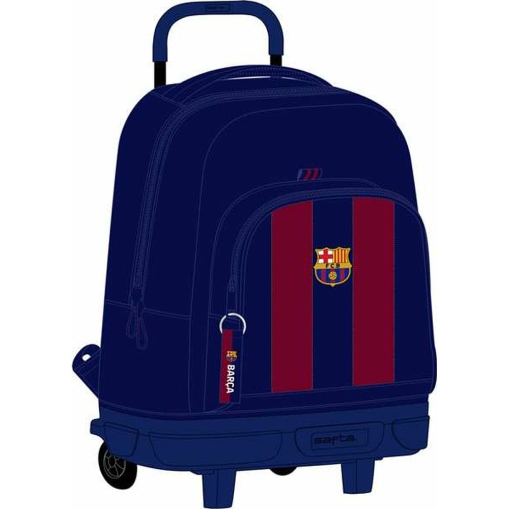 Schulrucksack mit Rädern Safta Rot Marineblau 33 x 45 x 22 cm
