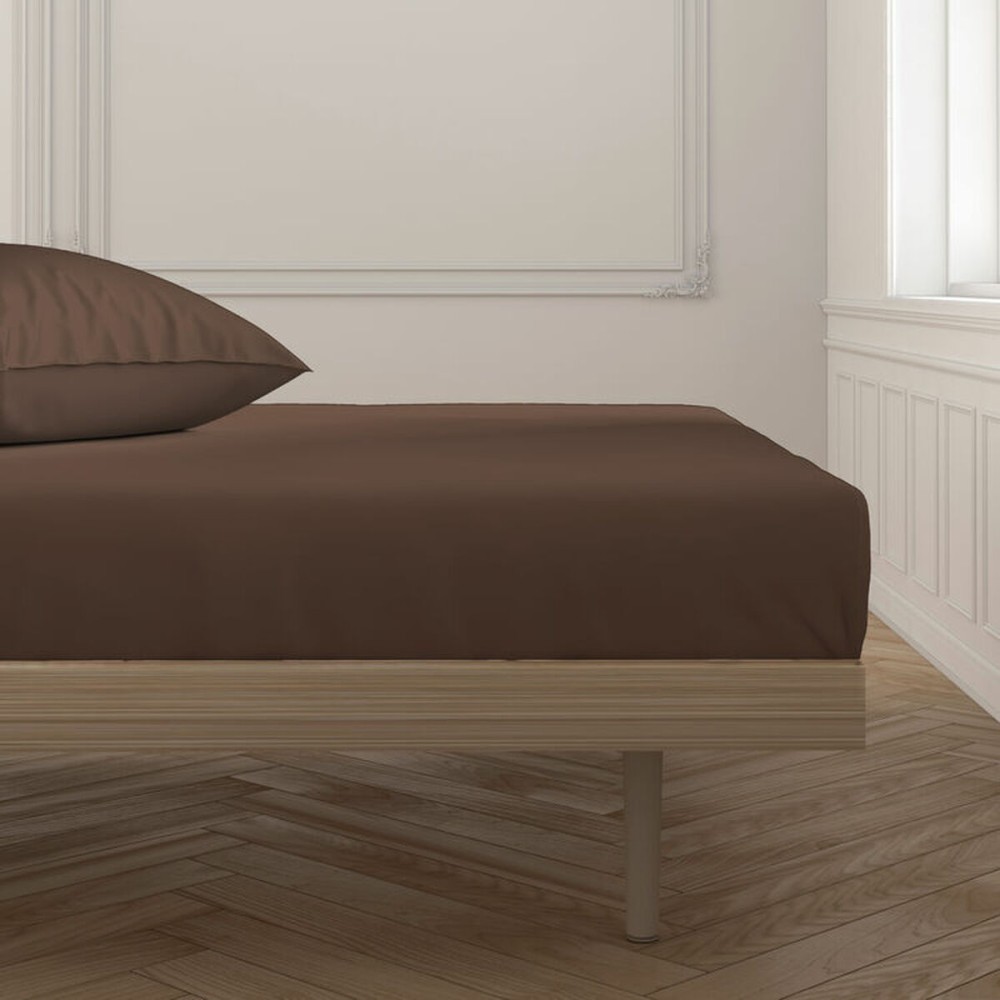 Drap housse Happy Home Marron Lit de 120