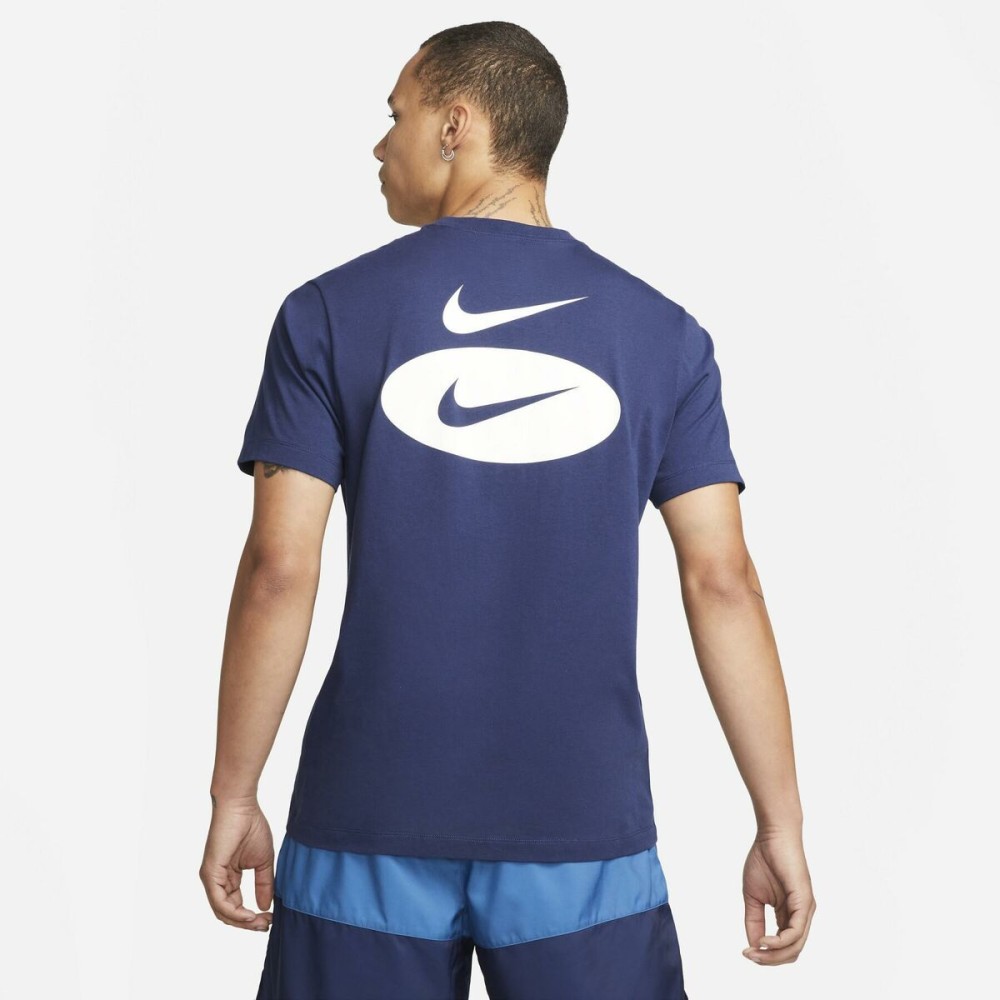 Herren Kurzarm-T-Shirt Nike TEE ESS CORE 4 DM6409 410  Marineblau