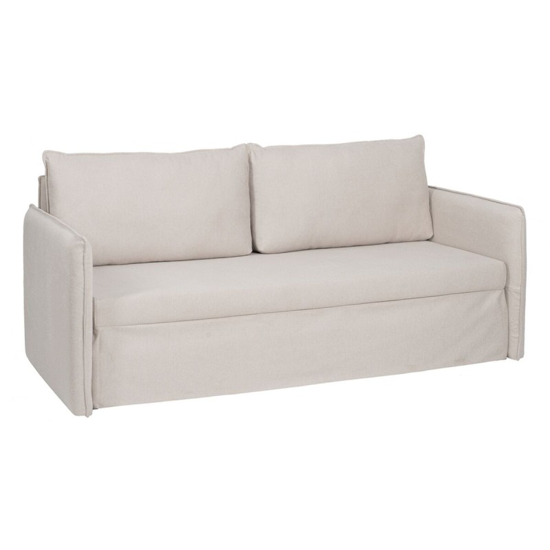 Sofa Beige Polyester Leinen 210 x 93 x 95 cm