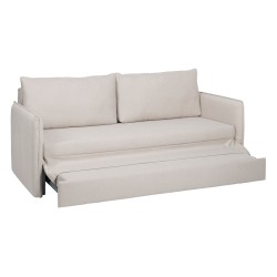 Canapé Beige Polyester Lin 210 x 93 x 95 cm