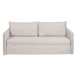 Sofa Beige Polyester Leinen 210 x 93 x 95 cm