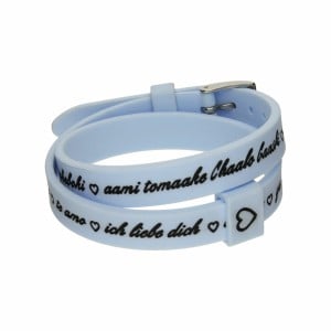 Bracelet Femme il mezzometro I LOVE YOU SILVER - BRACCIALE IN SILICONE/SILICONE BRACELET