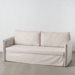 Canapé Beige Polyester Lin 210 x 93 x 95 cm