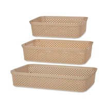 Set of organiser trays Kipit 041271-5 Beige Plastic Rectangular 6 Units