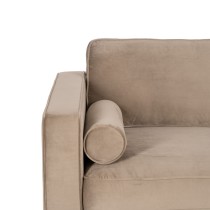 Sofa 172 x 89 x 91 cm Champagne Synthetic Fabric Wood Velvet