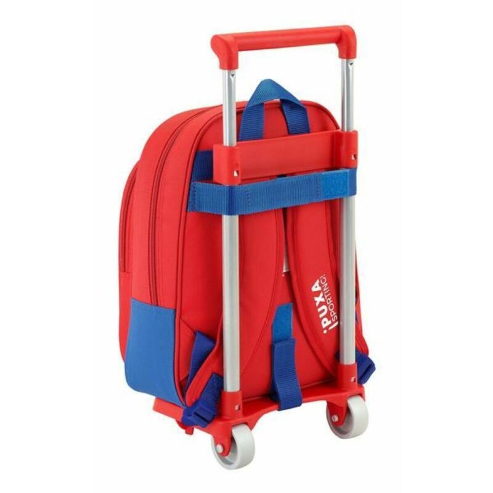 School Rucksack with Wheels 705 Real Sporting de Gijón (27 x 10 x 67 cm)