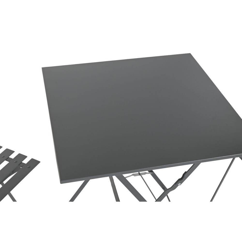 Table set with 2 chairs Home ESPRIT Grey 60 x 60 x 71 cm