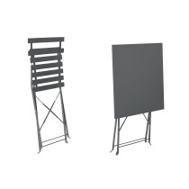 Table set with 2 chairs Home ESPRIT Grey 60 x 60 x 71 cm