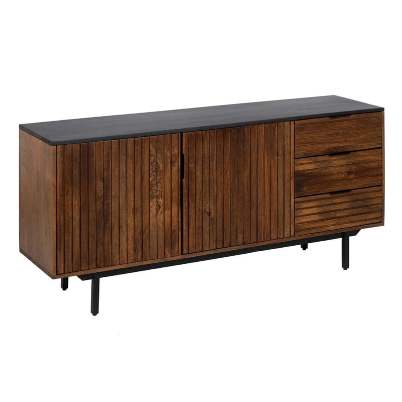 Sideboard ABNER Brown Black 160 x 40 x 75 cm