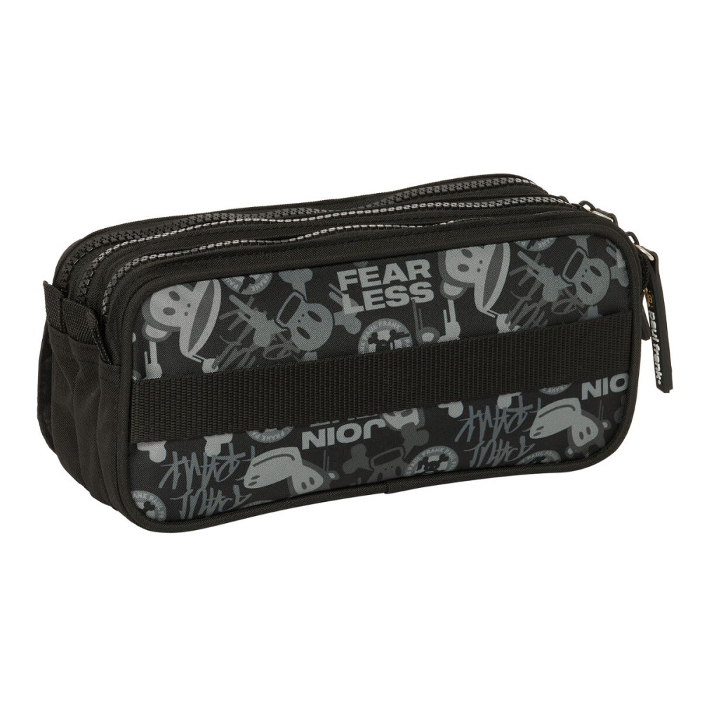 Trousse Fourre-Tout Double Paul Frank Join the fun Noir 21,5 x 10 x 8 cm