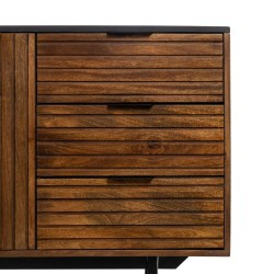 Buffet ABNER Marron Noir 160 x 40 x 75 cm