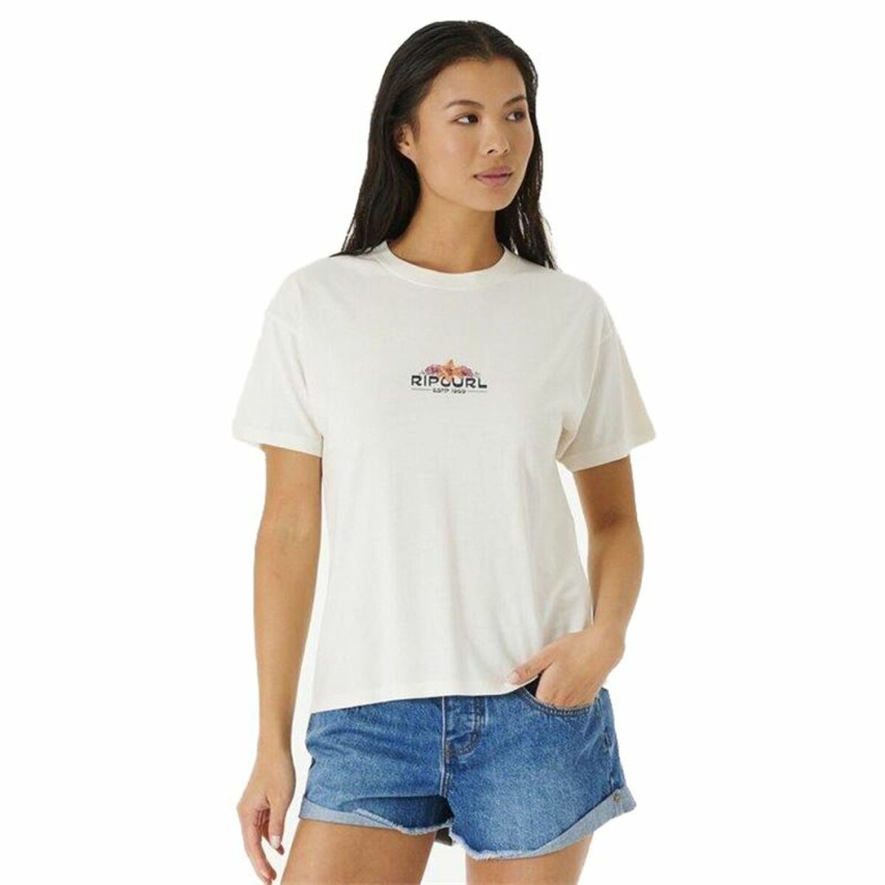 Short Sleeve T-Shirt Rip Curl Sun Relaxed White