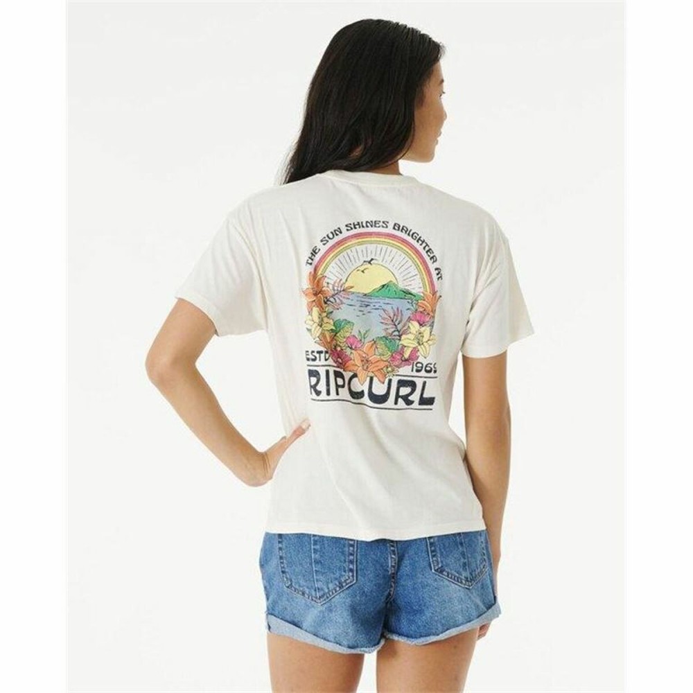 Short Sleeve T-Shirt Rip Curl Sun Relaxed White