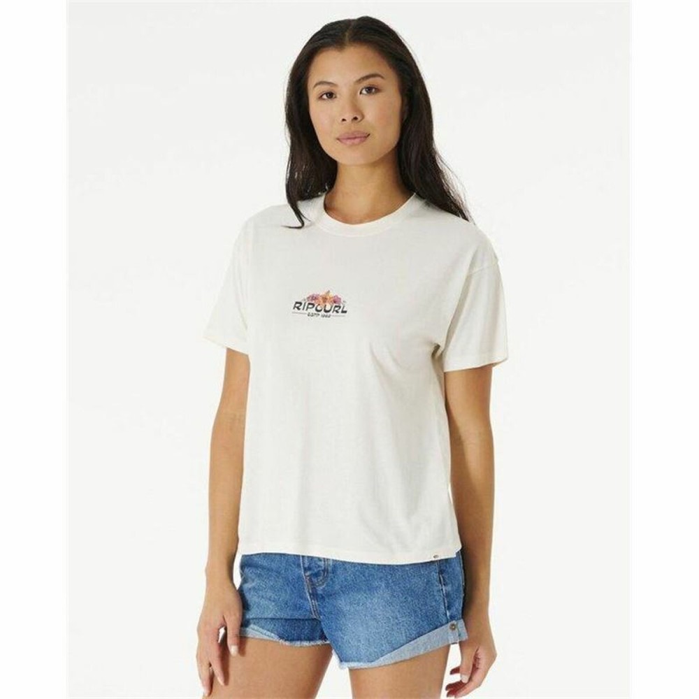 Short Sleeve T-Shirt Rip Curl Sun Relaxed White