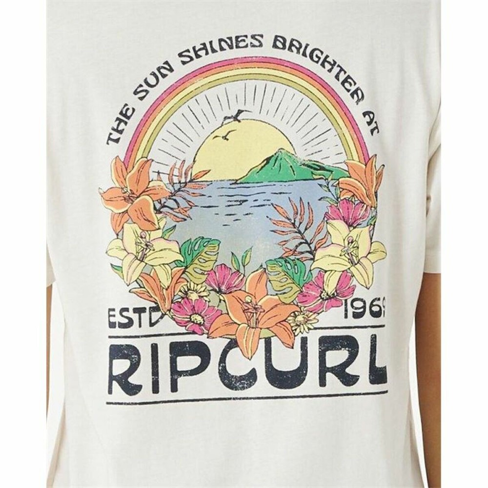 Kurzarm-T-Shirt Rip Curl Sun Relaxed Weiß