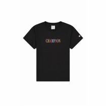 Women’s Short Sleeve T-Shirt Champion Crewneck Croptop Black