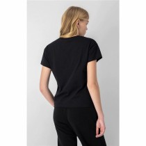 Damen Kurzarm-T-Shirt Champion Crewneck Croptop Schwarz