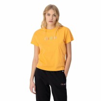 Damen Kurzarm-T-Shirt Champion Crewneck Croptop Gelb