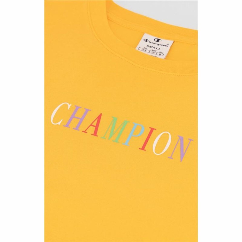 T-shirt à manches courtes femme Champion Crewneck Croptop Jaune