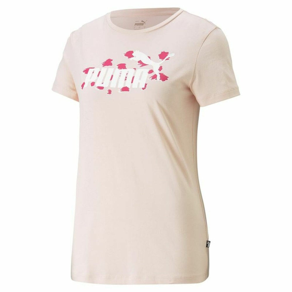 Damen Kurzarm-T-Shirt Puma Ess+ Animal  Lachsfarben